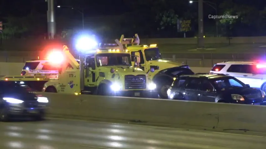 IDOT Worker, Driver Injured in Dan Ryan Expressway Crash; Road Closed for Hours